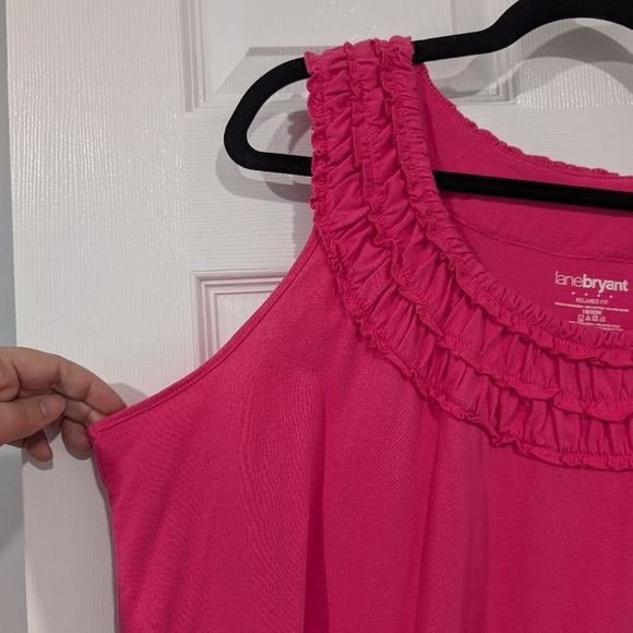 Lane Bryant Relaxed Fit Pink Sleeveless Top in Size 18/20W (2X) - Picture 3 of 7